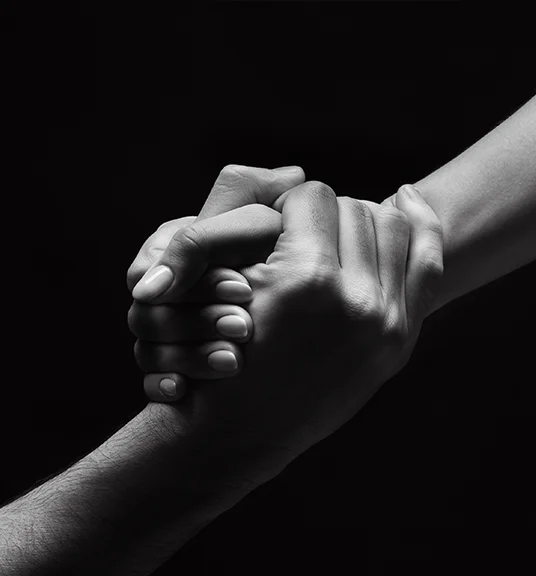 Zwei Hände, die sich greifen und symbolisch für unsere Unterstützung mit Webservices stehen.